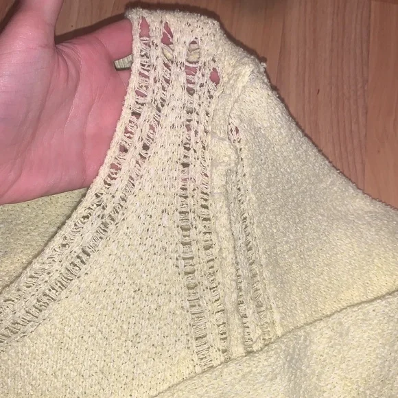 Free People | Lemon V Neck Knit Sweater Size XS - Picture 5 of 10